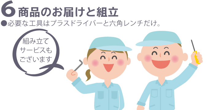 商品のお届けと組立